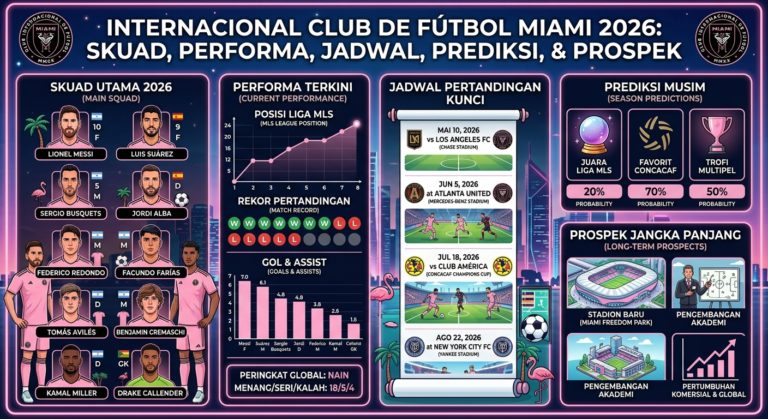 Internacional Club de Fútbol Miami 2026: Skuad Terbaru, Performa, Jadwal, Prediksi, dan Prospek Klub