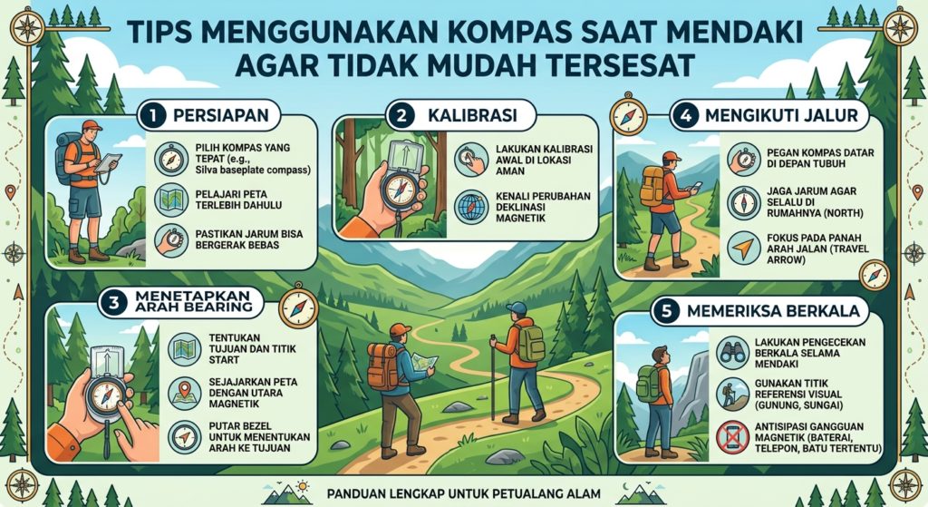 Tips Menggunakan Kompas Saat Mendaki agar Tidak Mudah Tersesat