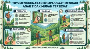 Tips Menggunakan Kompas Saat Mendaki agar Tidak Mudah Tersesat