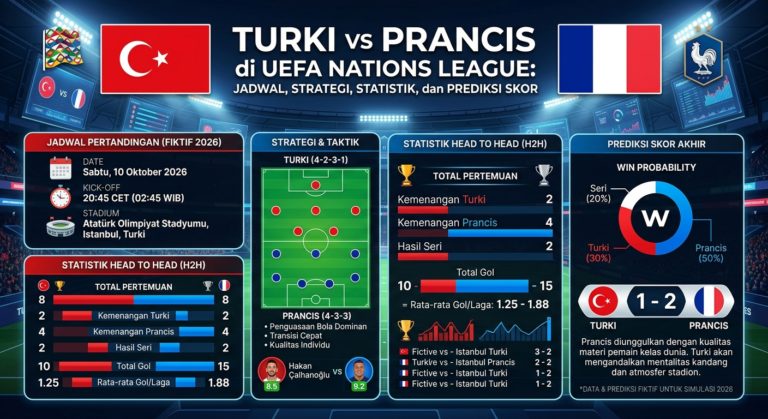 Turki vs Prancis di UEFA Nations League: Jadwal, Strategi, Statistik, dan Prediksi Skor
