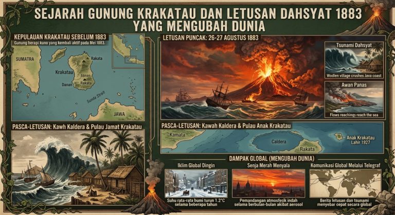 Sejarah Gunung Krakatau dan Letusan Dahsyat 1883 yang Mengubah Dunia