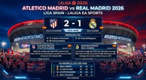 Atletico Madrid vs Real Madrid 2026: Hasil 2-1, Kronologi Gol, Line Up, dan Klasemen La Liga