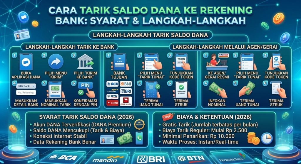 Cara Tarik Saldo DANA ke Rekening Bank, Simak Syarat dan Langkah-Langkahnya