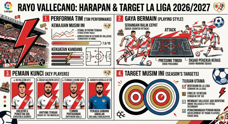 Rayo Vallecano di La Liga: Performa, Kekuatan Skuad, Pemain Kunci, dan Target Musim Ini