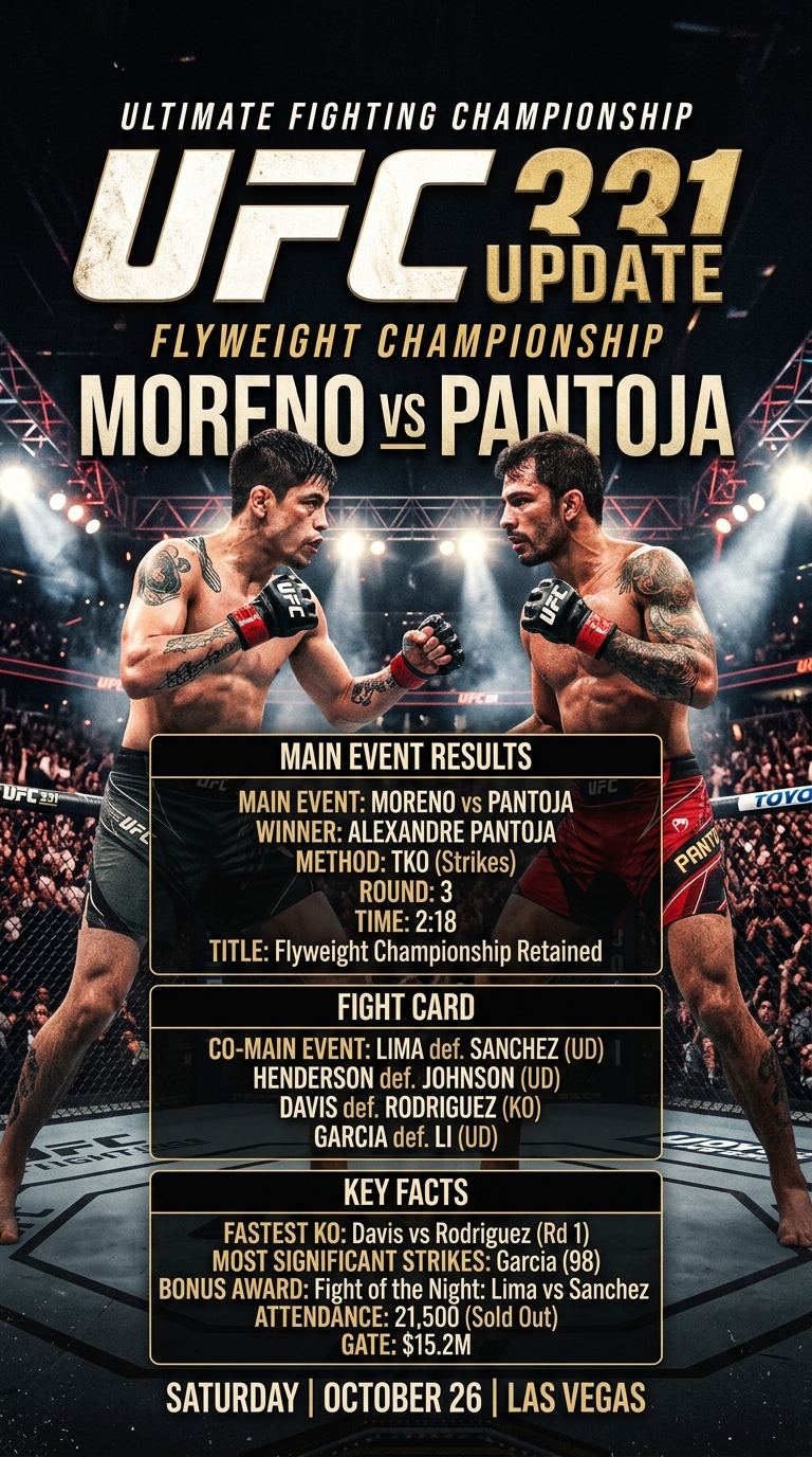 UFC 331 Terbaru: Daftar Petarung, Duel Utama, Hasil Pertandingan, dan Fakta Menarik