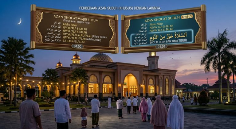 Perbedaan Azan Subuh dengan Azan Sholat Wajib Lainnya