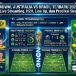 Jadwal Australia vs Brasil Terbaru 2026: Live Streaming, H2H, Line Up, dan Prediksi Skor
