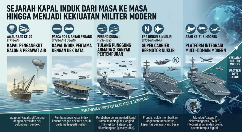 Sejarah Kapal Induk dari Masa ke Masa hingga Menjadi Kekuatan Militer Modern
