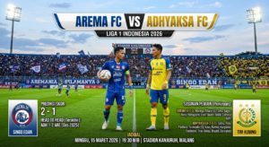 Arema FC vs Adhyaksa 2026: Prediksi Skor, Jadwal, Head to Head, dan Susunan Pemain