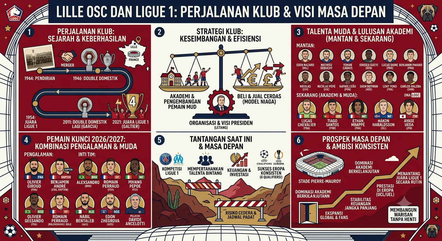 Lille dan Ligue 1: Perjalanan Klub, Strategi, Talenta Muda, Tantangan, dan Prospek Masa Depan