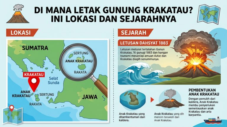 Di Mana Letak Gunung Krakatau? Ini Lokasi dan Sejarahnya