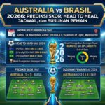 Australia vs Brasil 2026: Prediksi Skor, Head to Head, Jadwal, dan Susunan Pemain