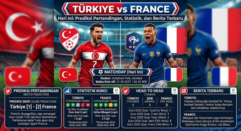 Türkiye vs France Hari Ini: Prediksi Pertandingan, Statistik, dan Berita Terbaru
