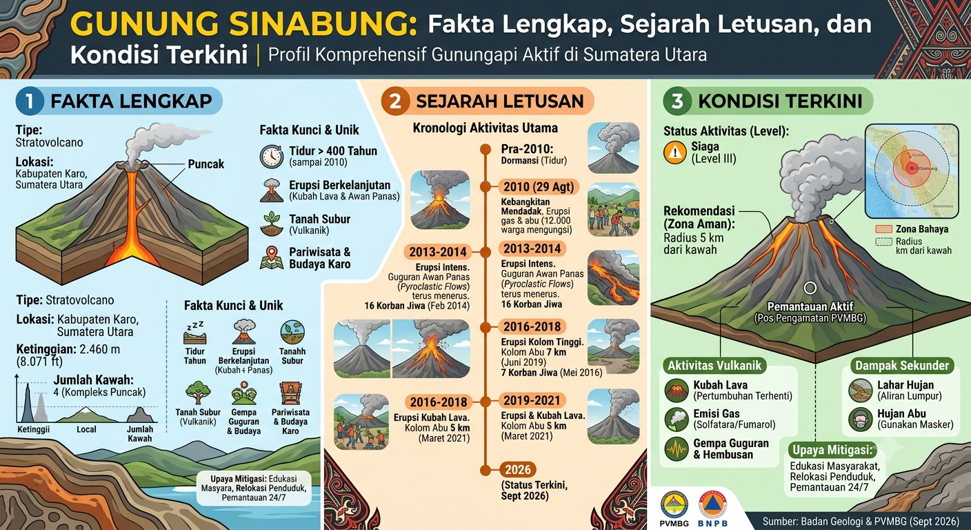 Gunung Sinabung: Fakta Lengkap, Sejarah Letusan, dan Kondisi Terkini