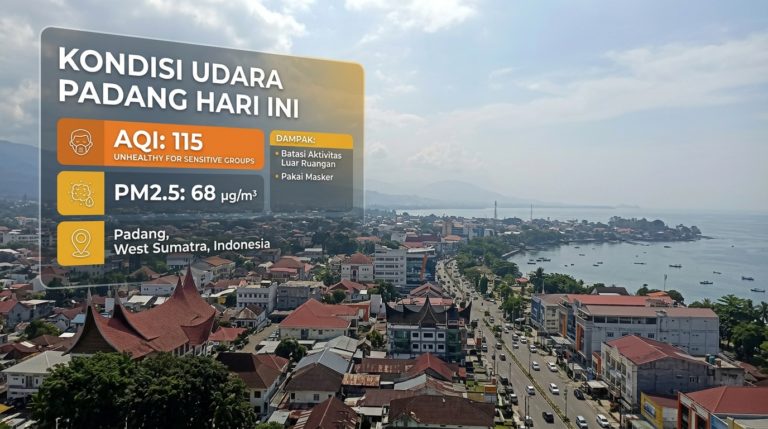 Kondisi Udara Padang Hari Ini: Cek Tingkat AQI, PM2.5, dan Dampaknya
