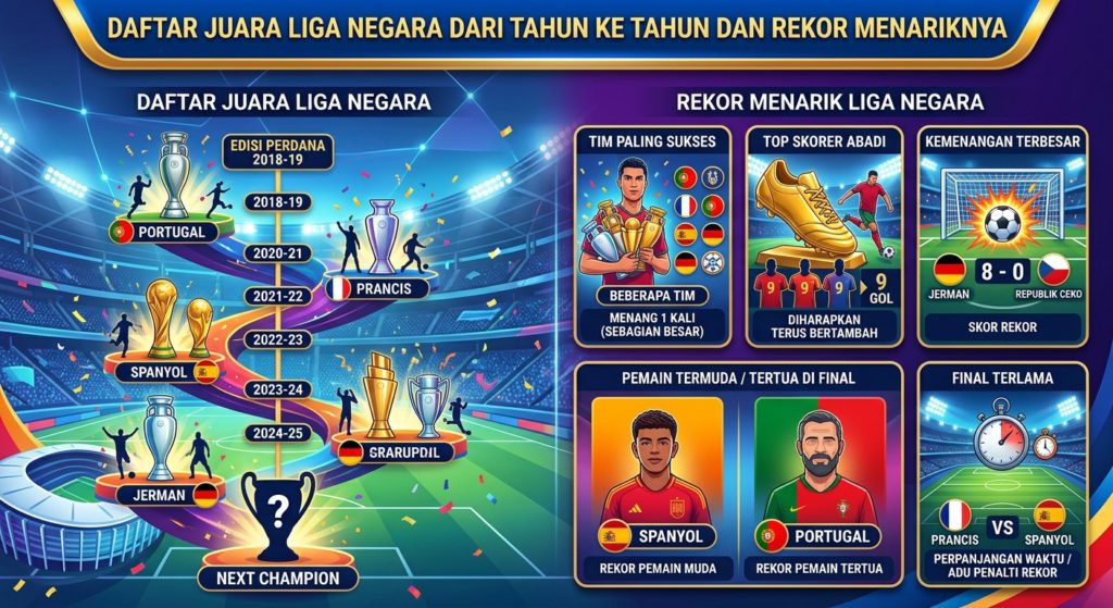 Daftar Juara Liga Negara dari Tahun ke Tahun dan Rekor Menariknya