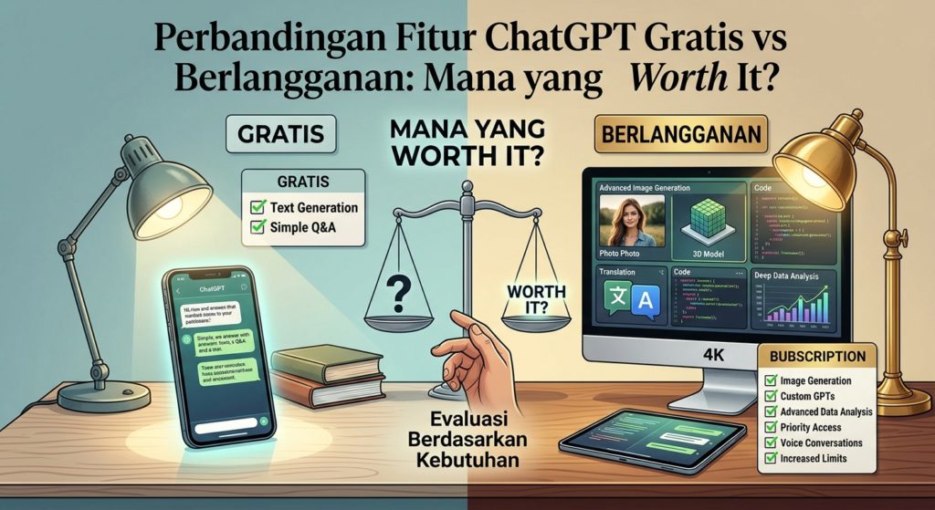 Perbandingan Fitur ChatGPT Gratis vs Berlangganan: Mana yang Worth It?