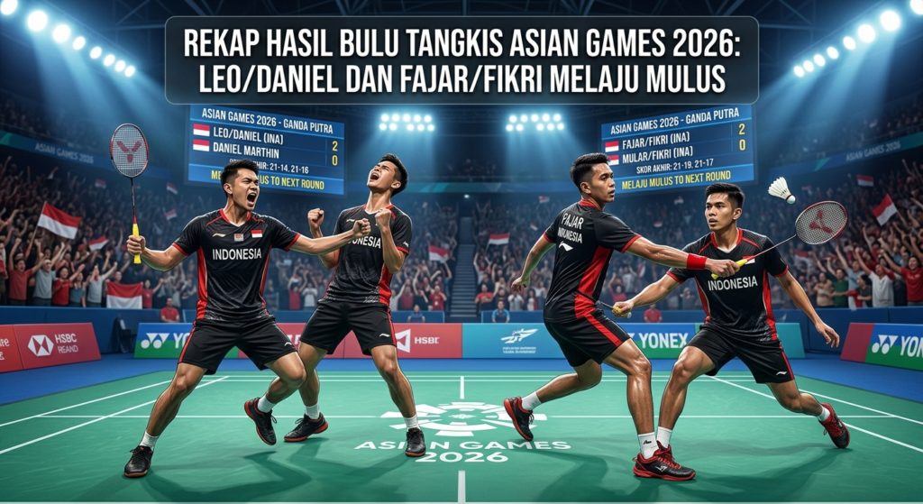 Rekap Hasil Bulu Tangkis Asian Games 2026: Leo/Daniel dan Fajar/Fikri Melaju Mulus