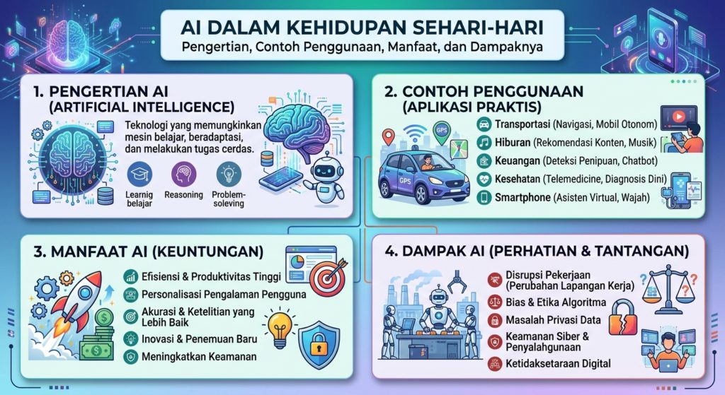 AI dalam Kehidupan Sehari-hari: Pengertian, Contoh Penggunaan, Manfaat, dan Dampaknya