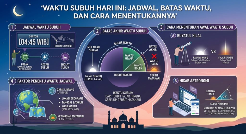 Waktu Subuh Hari Ini: Jadwal, Batas Waktu, dan Cara Menentukannya