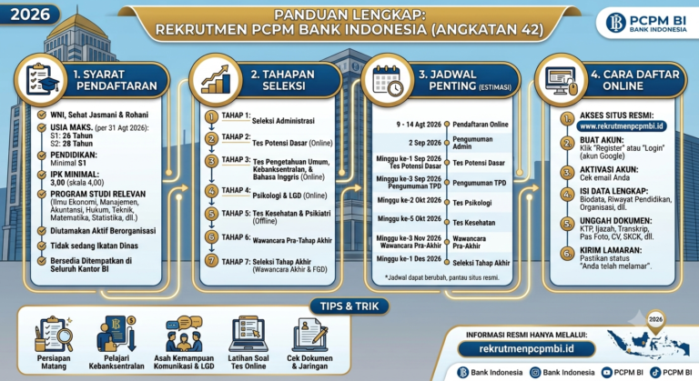 PCPM BI 2026: Panduan Lengkap Rekrutmen, Persyaratan, dan Proses Seleksi