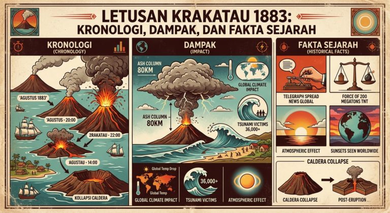 Letusan Krakatau 1883: Kronologi, Dampak, dan Fakta Sejarah