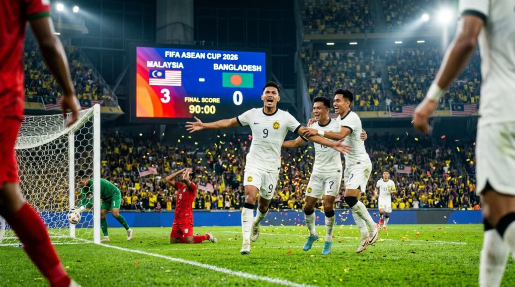 FIFA Asean Cup 2026 - Malaysia gilas Bangladesh tiga gol tanpa balas