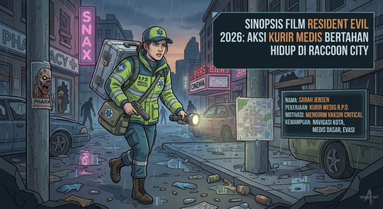 Sinopsis Film Resident Evil 2026: Aksi Kurir Medis Bertahan Hidup di Raccoon City
