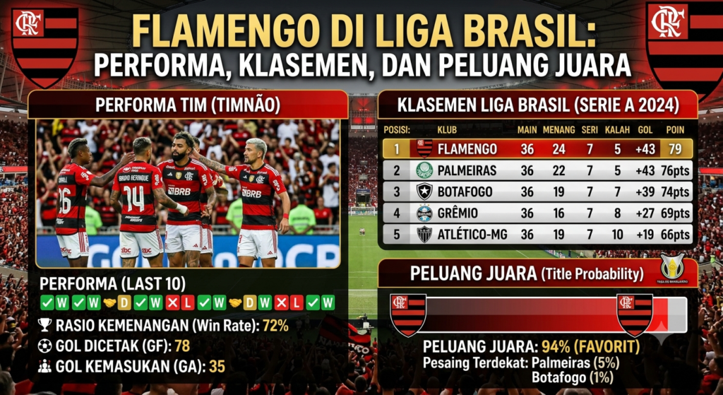 Flamengo di Liga Brasil: Performa, Klasemen, dan Peluang Juara