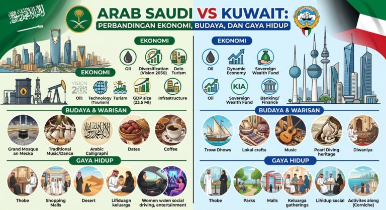 Arab Saudi vs Kuwait: Perbandingan Ekonomi, Budaya, dan Gaya Hidup