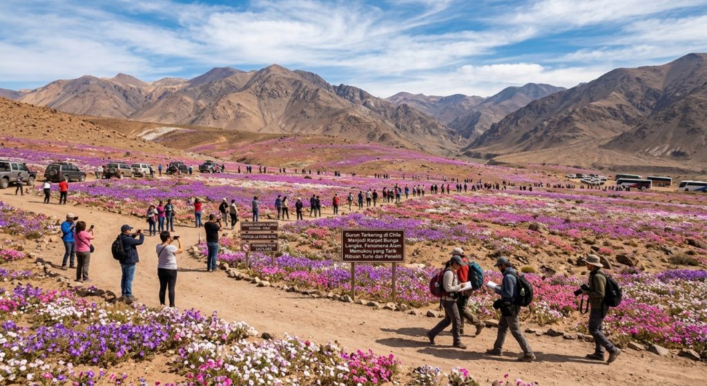 Gurun Terkering di Chile Menjadi Karpet Bunga Langka, Fenomena Alam Memukau yang Tarik Ribuan Turis dan Peneliti