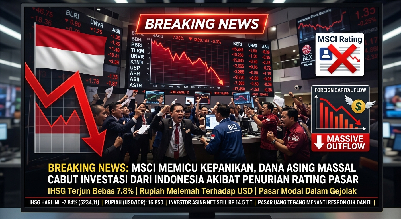 Breaking News: MSCI Memicu Kepanikan, Dana Asing Massal Cabut Investasi dari Indonesia Akibat Penurunan Rating Pasar