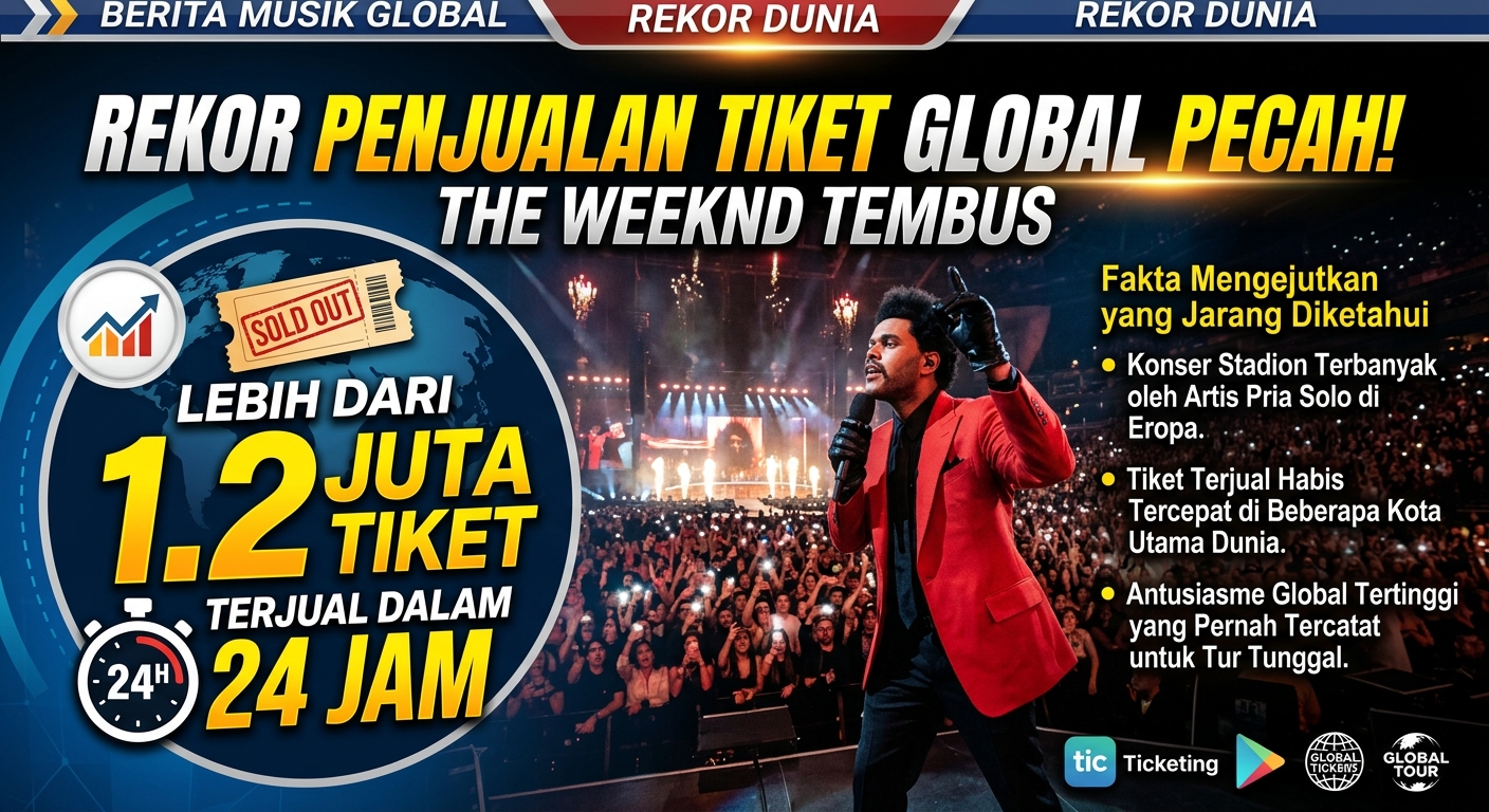 The Weeknd Buka Rekor Penjualan Tiket Global: Lebih dari 1,2 Juta Tiket Terjual dalam 24 Jam, Fakta Mengejutkan yang Jarang Diketahui