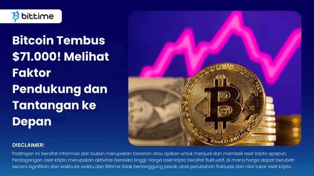 Bitcoin Tembus Batas $71.000: Antara Tren Penurunan dan Harapan Bullish $88.000