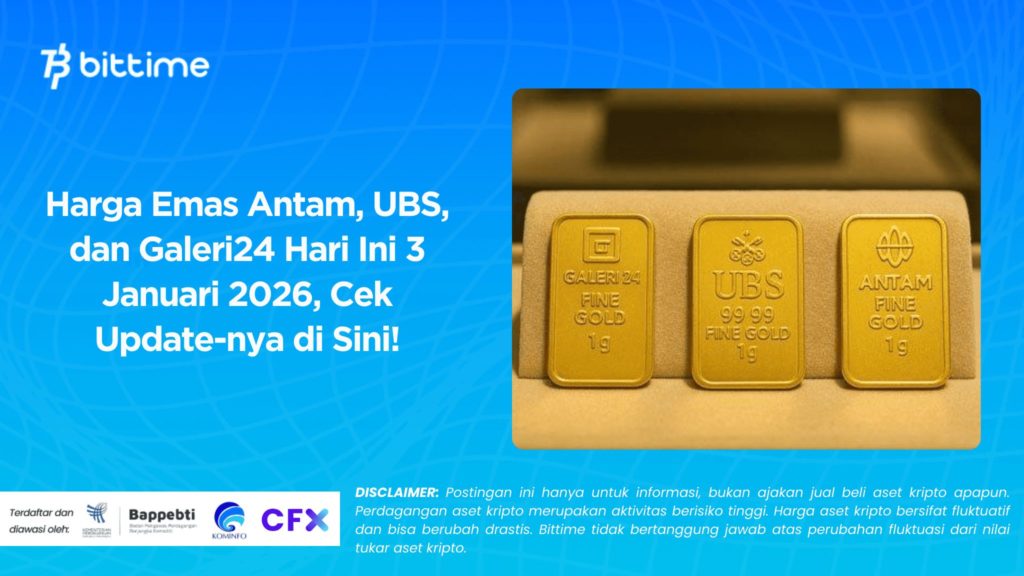 Harga Emas UBS, Antam, dan Galeri24 Melejit pada 2 April 2026: Naik Rp 64.000‑78.000 per Gram