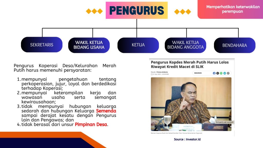 Skema Koperasi Merah Putih Masih Kabur, Dirut Agrinas Akui Tak Tahu Detailnya