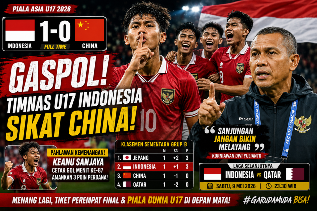 Gaspol! Timnas U17 Indonesia Sikat China, Kurniawan Dwi Yulianto: "Sanjungan Jangan Bikin Melayang"