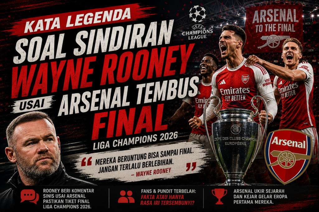 Kata Legenda Soal Sindiran Wayne Rooney Usai Arsenal Tembus Final Liga Champions 2026: Hanya Iri?
