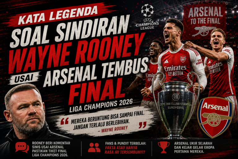 Kata Legenda Soal Sindiran Wayne Rooney Usai Arsenal Tembus Final Liga Champions 2026: Hanya Iri?