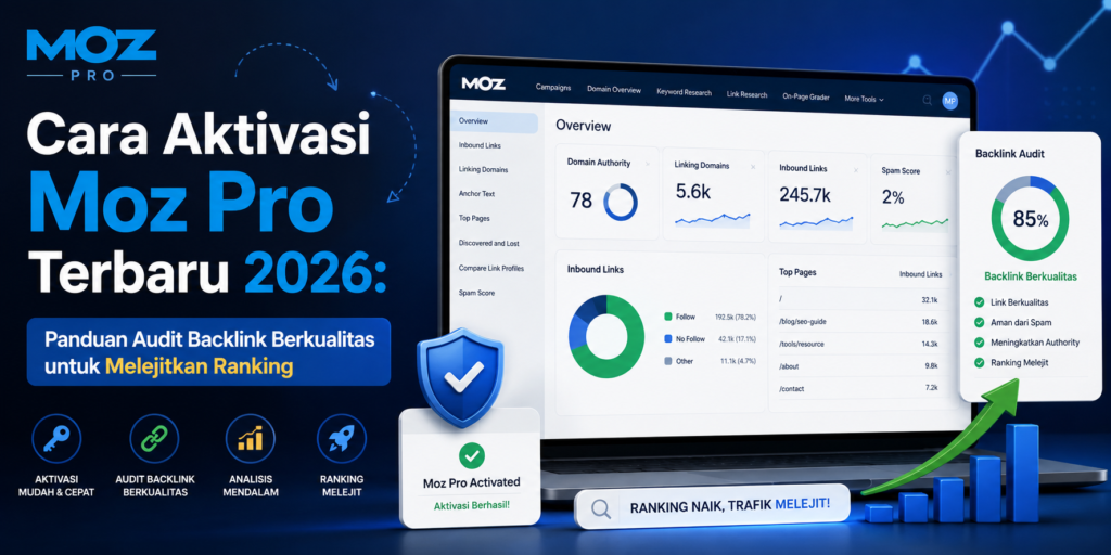 Cara Aktivasi Moz Pro Terbaru 2026: Panduan Audit Backlink Berkualitas untuk Melejitkan Ranking