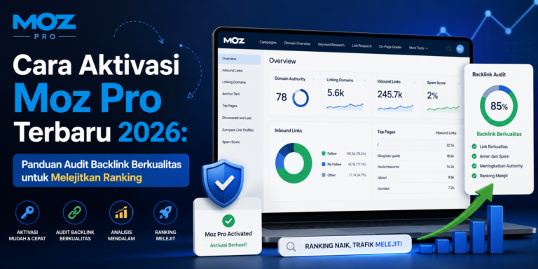 Cara Aktivasi Moz Pro Terbaru 2026: Panduan Audit Backlink Berkualitas untuk Melejitkan Ranking