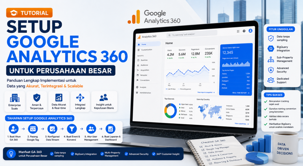 Tutorial Setup Google Analytics 360 untuk Perusahaan Besar: Panduan Implementasi Skala Enterprise