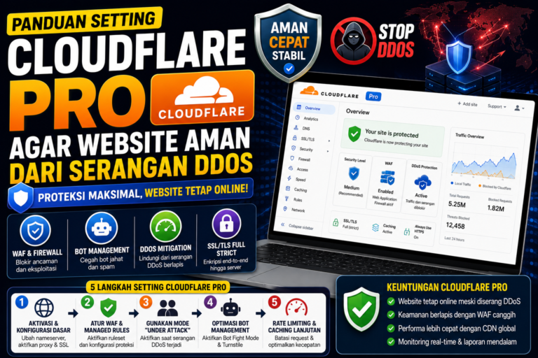Panduan Setting Cloudflare Pro Agar Website Aman dari Serangan DDoS