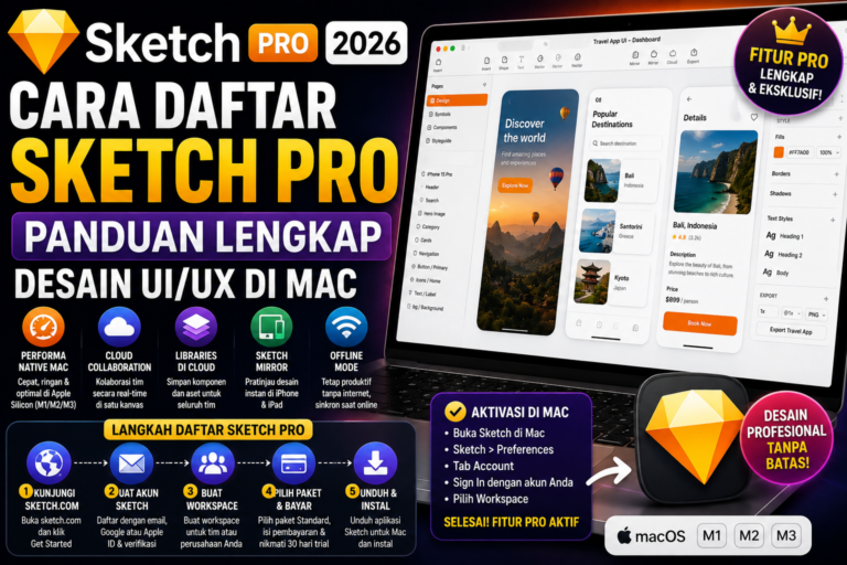 Cara Daftar Sketch Pro 2026: Panduan Lengkap Desain UI/UX di Mac