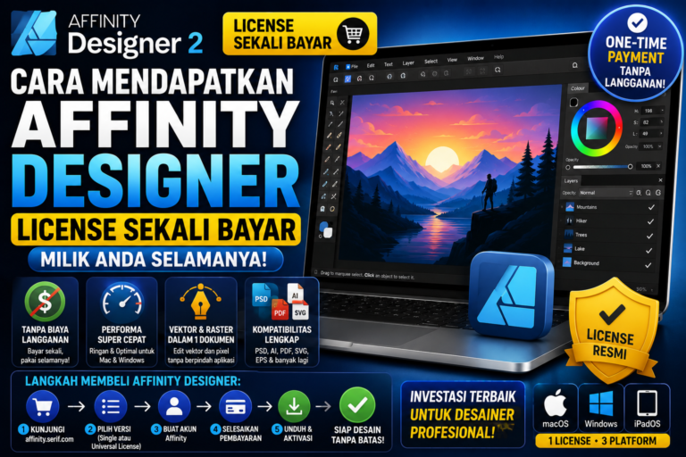Cara Mendapatkan Affinity Designer License Sekali Bayar