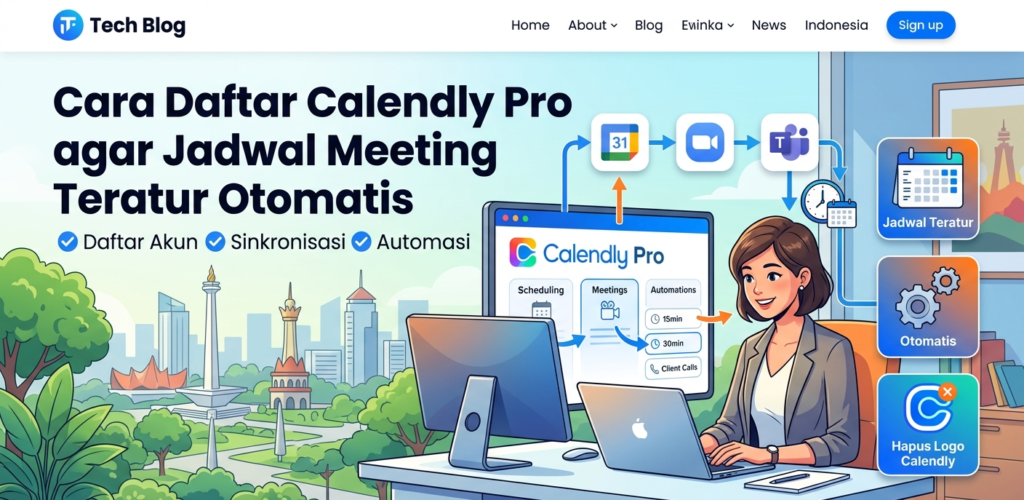 Cara Daftar Calendly Pro agar Jadwal Meeting Teratur Otomatis.