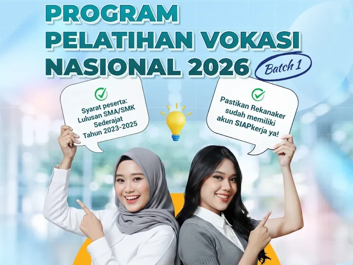 Kemnaker Buka Pendaftaran Pelatihan Vokasi Batch 2, Ini Informasi Lengkapnya