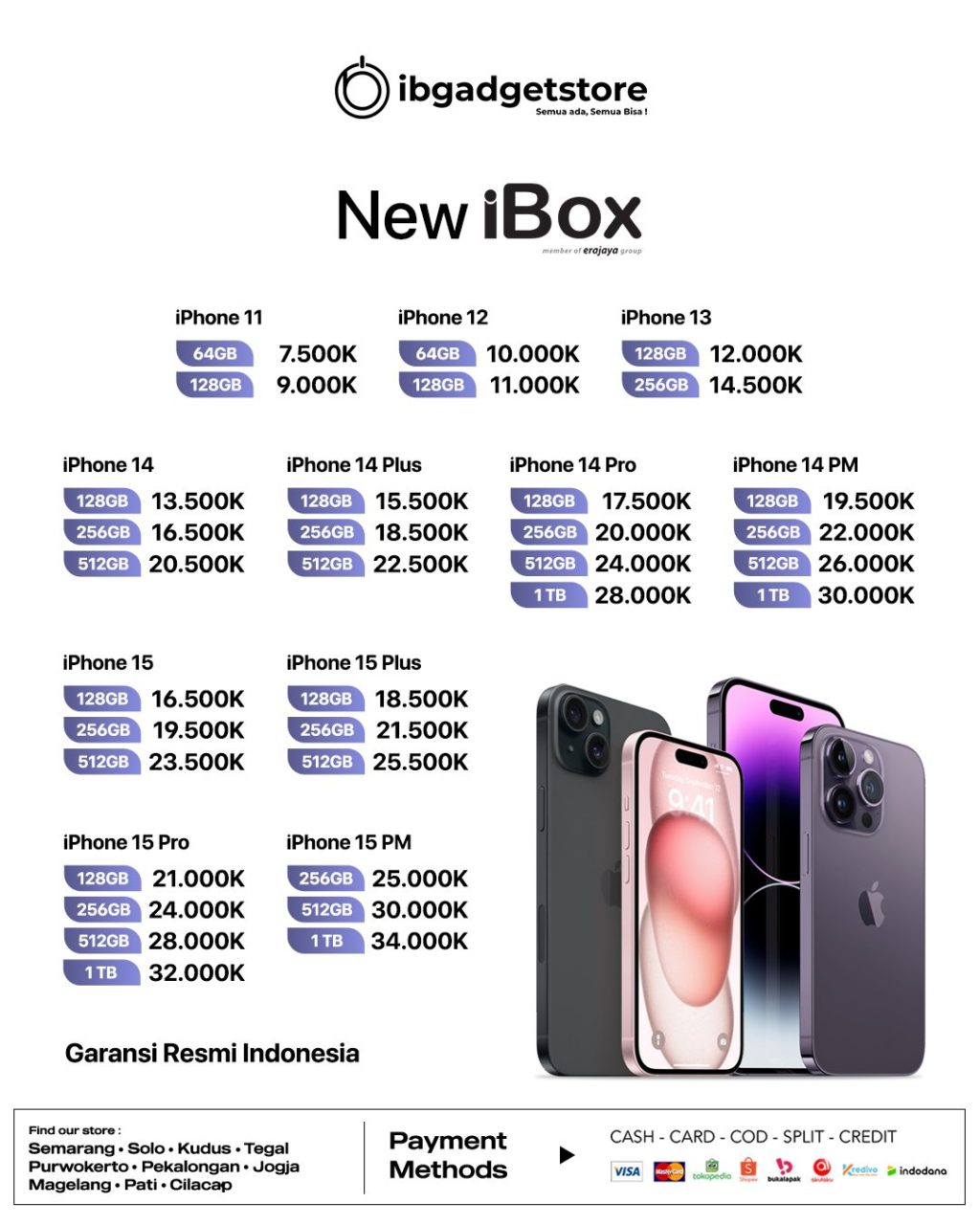 Update Harga iPhone di iBox Mei 2026: Seri 13, 14, hingga 16 Makin Murah