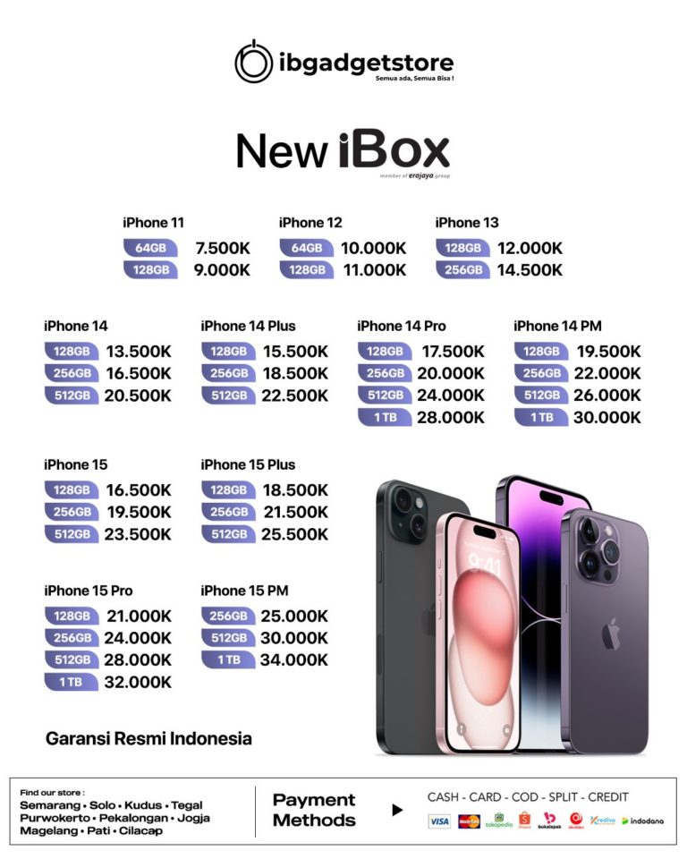 Update Harga iPhone di iBox Mei 2026: Seri 13, 14, hingga 16 Makin Murah