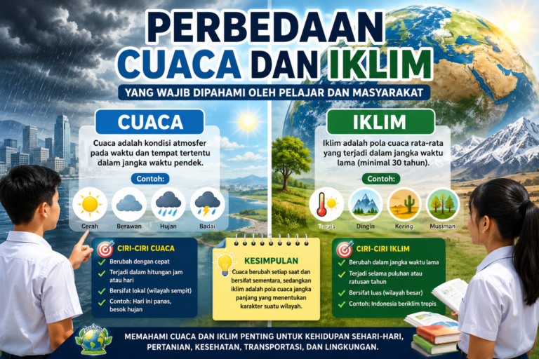 Perbedaan Cuaca dan Iklim yang Wajib Dipahami oleh Pelajar dan Masyarakat
